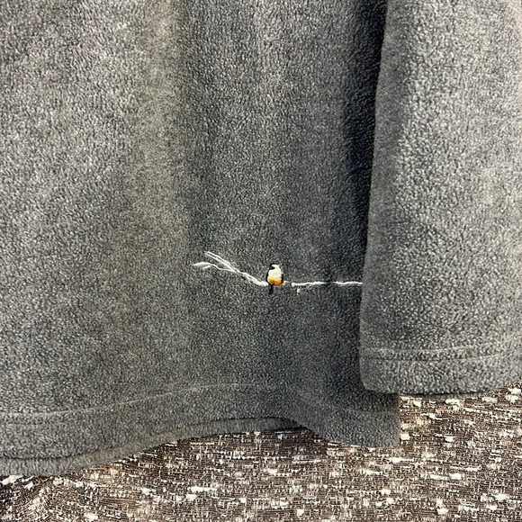 croft & barrow Winter Snow Birdhouse Birds Fleece Sweater - Picture 6 of 7